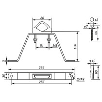 Obejma murowa omm-50l13