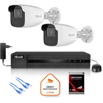 Zestaw monitoringu hilook 2x kamera ipc-b440h(4mm)(c) z dyskiem 1tb
