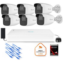 Zestaw monitoringu hilook 6x kamera ipc-b440h(4mm)(c) z dyskiem 2tb