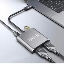 Adapter hub przejściówka usb- c 4w1 2x hdmi 4k usb 3.0 zenwire byl-2309