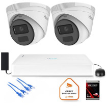 Zestaw monitoringu hilook 2x kamera ipc-t221h-c z dyskiem 1tb