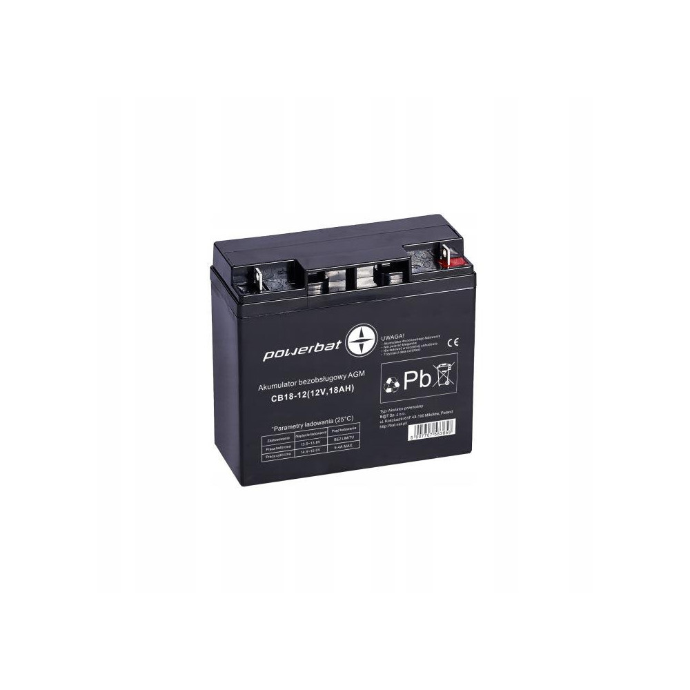 Akumulator agm powerbat cb 12v 18ah