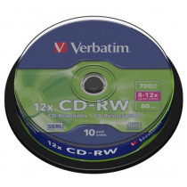Płyty cd-rw verbatim serl scratch resistant (10szt)