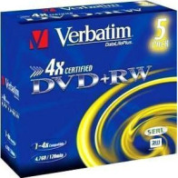 Płyty dvd+rw verbatim rewritable (5szt)