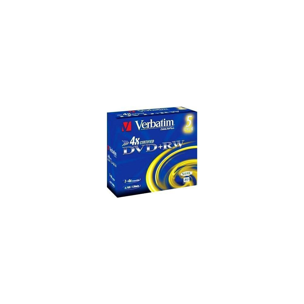 Płyty dvd+rw verbatim rewritable (5szt)