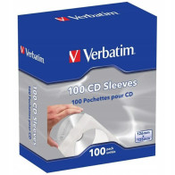 Koperty na cd/dvd verbatim biały, z okienkiem, (100szt)