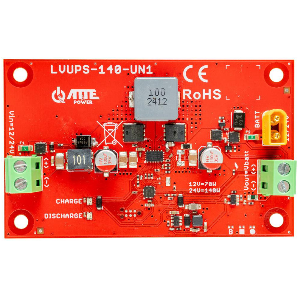 Uniwersalny moduł buforowy do instalacji samochodowej 12v/24v atte lvups-140-un1-of