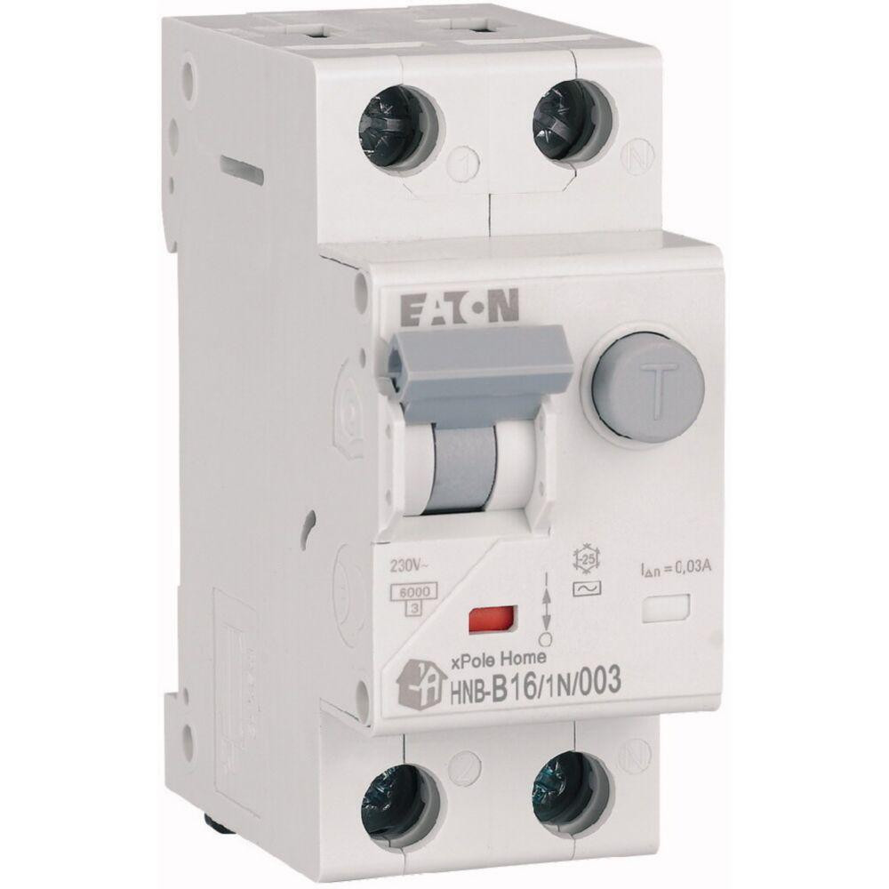 Eaton wyłącznik różniconadprądowy b 16a 1p+n 2m 30ma ac 6ka