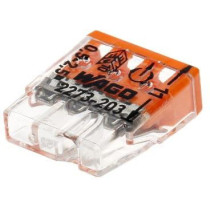 Szybkozłączka uniwersalna drut 3x 0,5-2,5mm2 wago 2273-203 100szt.