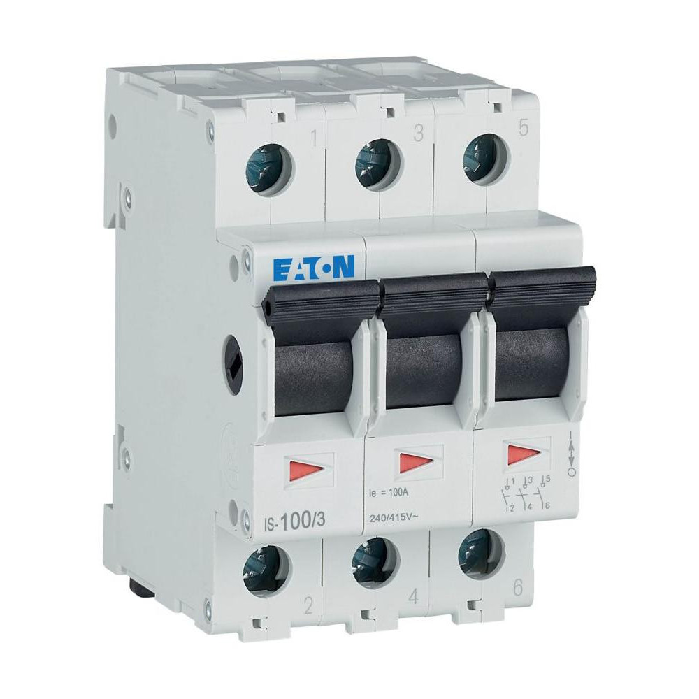 Eaton rozłącznik izolacyjny modułowy 100a 3z 3p 3m 415v ac is-100/3