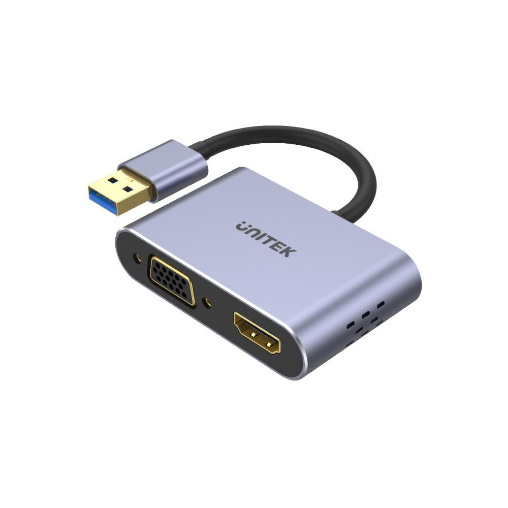 Adapter Unitek V1304A Usb-A Na Hdmi I Vga, Fullhd