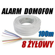 Przewód Alarmowy Domofonowy Ytdy 8X0,5 - 100M