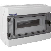 Rozdzielnica Hermetyczna Modułowa (500V Ac, 1000V Dc) 1X12 Natynkowa (N+Pe) Ip65 Rh-12