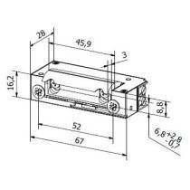 Elektrozaczep Hartte Xs12Uw-B Seria Xs 12V Ac/Dc Standard Z Wyłącznikiem Wzmocniony