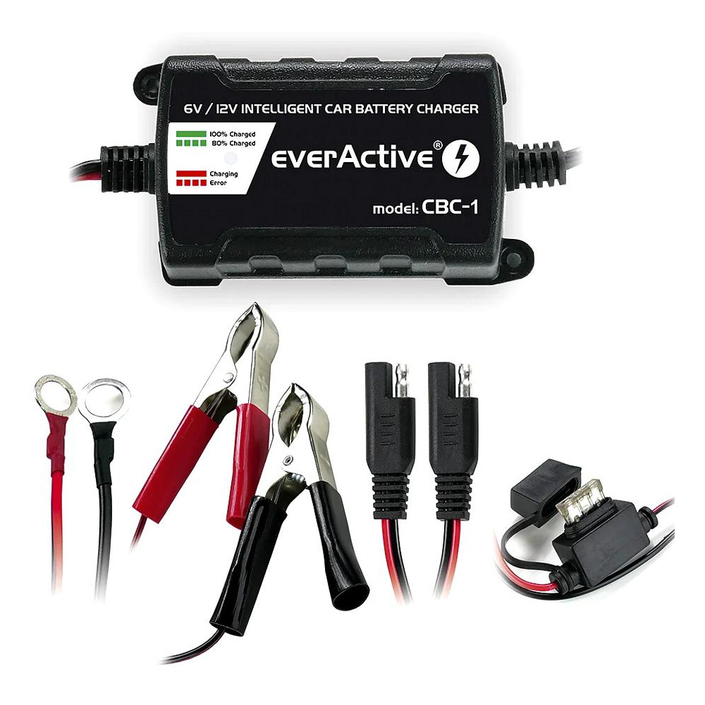 Ładowarka Prostownik Do Akumulatorów 6V/12V Everactive 14V/1A Cbc-1