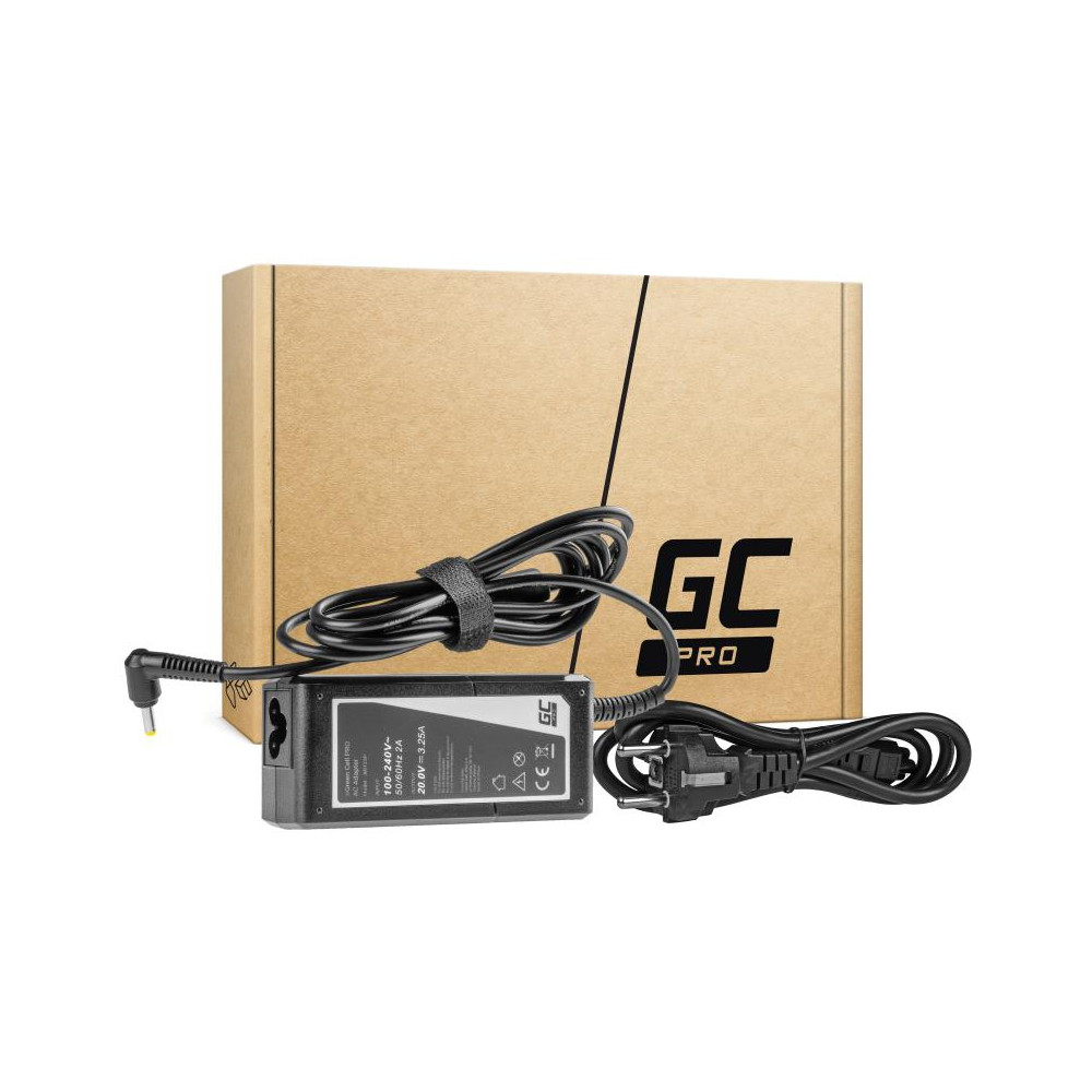 Zasilacz Ładowarka Do Laptopa Lenovo Green Cell Pro Ad123P 20V 3,25A 65W 4,0Mm/1,7Mm