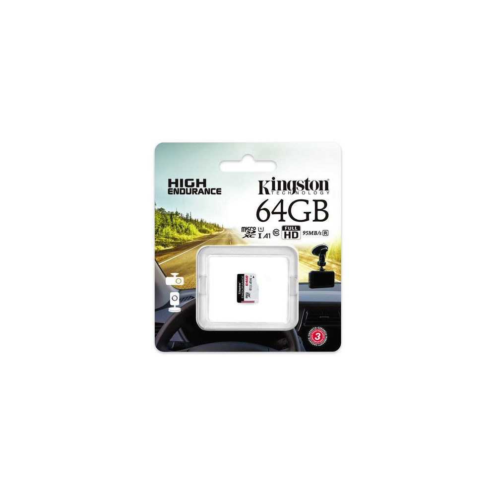 Karta Pamięci Kingston High-Endurance Microsd 64Gb Uhs-I U1 24/7 (Rejestratory I Monitoring)