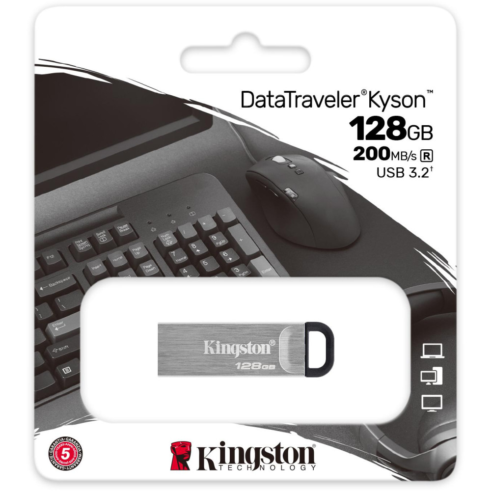 Pendrive Kingston Kyson Dtkn/128Gb Usb 3.2 Gen1