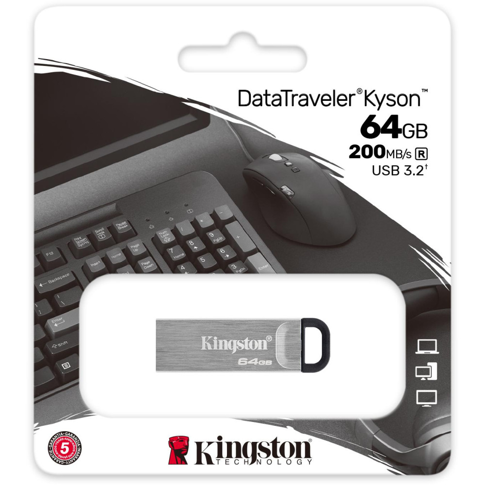 Pendrive Kingston Kyson Dtkn/64Gb Usb 3.2 Gen1