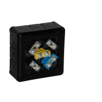 Puszka Natynkowa Z Zaciskami 12 Wlotów Viplast Vp-41 Czarna Ip55 98X98X42Mm 041-55