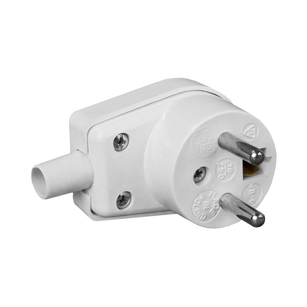 Wtyczka Kątowa 220-01 16A 250V Ip20 Biała Viplast 220-01