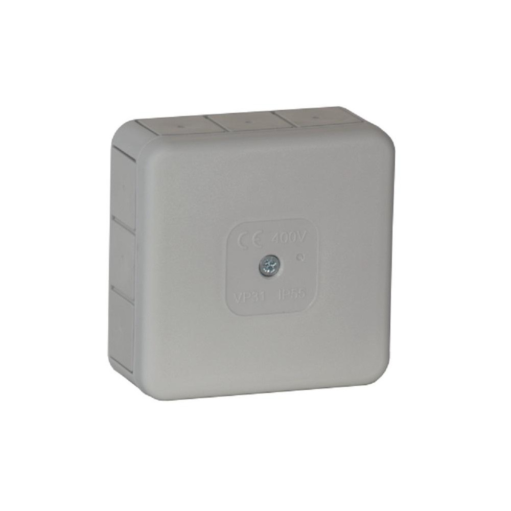 Puszka Natynkowa Pusta 12 Wlotów Viplast Vp-31 Szara Ip55 85X85X37Mm 031-03