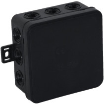 Puszka Natynkowa Pusta 12 Wlotów Viplast V6 Klik Czarna Ip54 85X85X41Mm 036-05