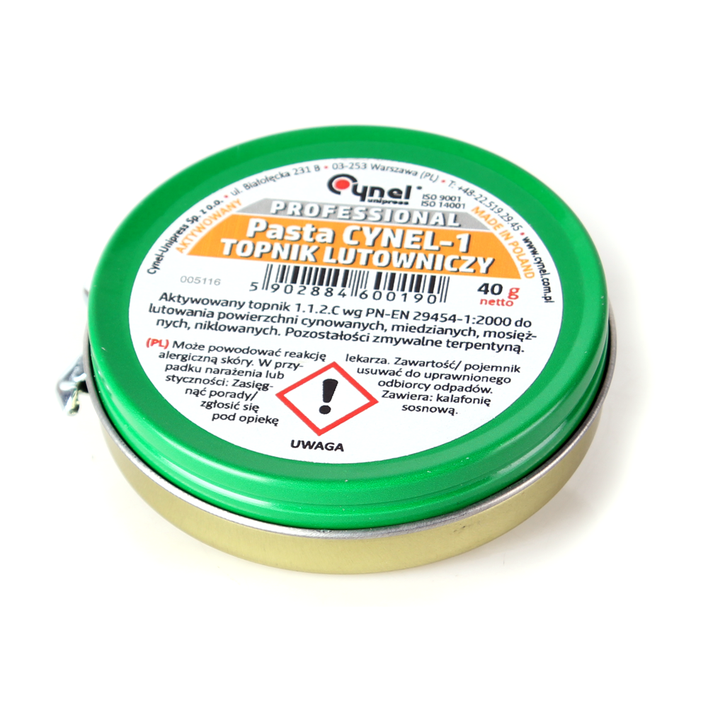 Pasta Lutownicza Cynel-1 40G Do Lutowania Miękkiego