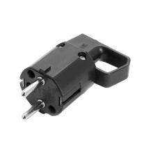 Wtyczka 325-05 Z Uchem, Z Uziemieniem "Uni-Schuko" 16A 250V Ip20 Czarna Viplast 325-05
