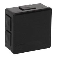 Puszka Natynkowa Pusta 6 Wlotów Viplast Vp-02 Klik Czarna Ip55 86X86X40Mm 002-05