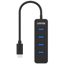 Unitek H1117B Hub Usb-C, 4 Porty Usb 3.1, Aktywny, 10 W