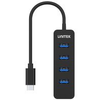 Unitek H1117B Hub Usb-C, 4 Porty Usb 3.1, Aktywny, 10 W