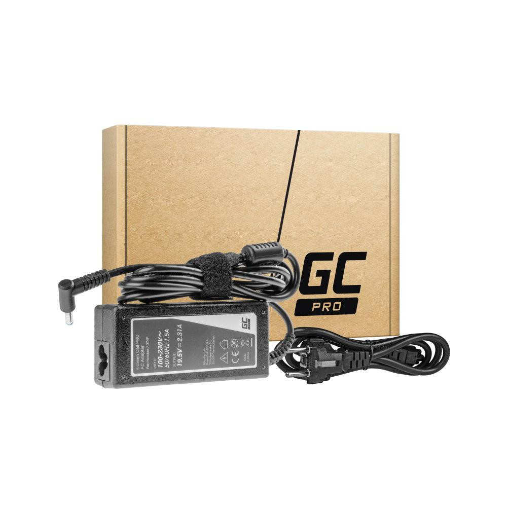 Zasilacz Ładowarka Do Laptopa Hp Green Cell Pro Ad74P 19,5V 2,31A 45W 4,5Mm/3,0Mm