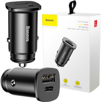 Ładowarka Samochodowa Baseus Square Ccall-As01 30W 5A 1X Usb-A 1X Usb-C Qc 4.0+