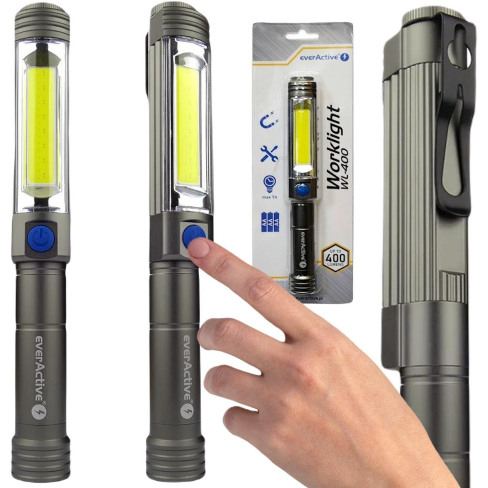 Latarka Warsztatowa Inspekcyjna Cob Led Everactive Wl-400 5W 400 Lumenów Ip54 Z Magnesem