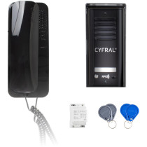 Domofon Cyfral Cosmo 1-Lokatorski Kaseta Czarna Unifon Czarny