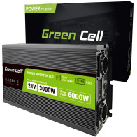 Przetwornica Napięcia Green Cell Powerinverter Lcd 24V -  230V 3000/6000W Czysta Sinusoida