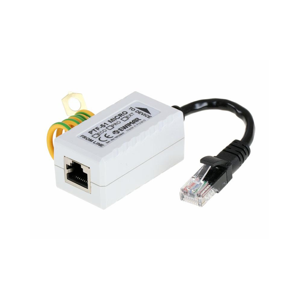 Miniaturowy Ogranicznik Przepięć Do Ochrony Sieci Lan, Ewimar Ptf-51-Pro/Poe/Micro