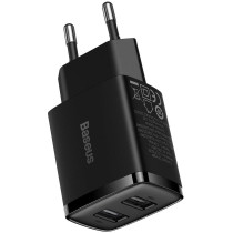 Ładowarka Sieciowa Baseus Compact Charger Ccxj010201 10.5W 2X Usb-A Czarna