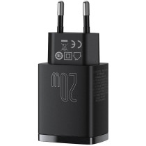 Ładowarka Sieciowa Baseus Compact Quick Charger Ccxj-B01 20W 1X Usb-A 1X Usb-C Pd 3.0 Qc 3.0 Czarna