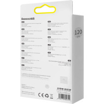 Kabel Usb-C -  Lightning / Iphone Baseus Crystal Cajy000201 1.2M 20W Pd Quick Charging Czarny W Oplocie Premium