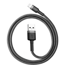 Kabel Usb-A -  Lightning / Iphone Baseus Cafule Calklf-Ag1 50Cm Apple 2.4A Czarno-Szary W Oplocie