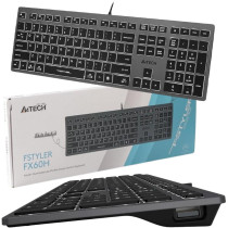 Klawiatura przewodowa a4tech fstyler fx60h white backlit