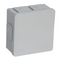 Puszka natynkowa pusta 6 wlotów viplast vp-02 klik szara ip55 86x86x40mm 002-03