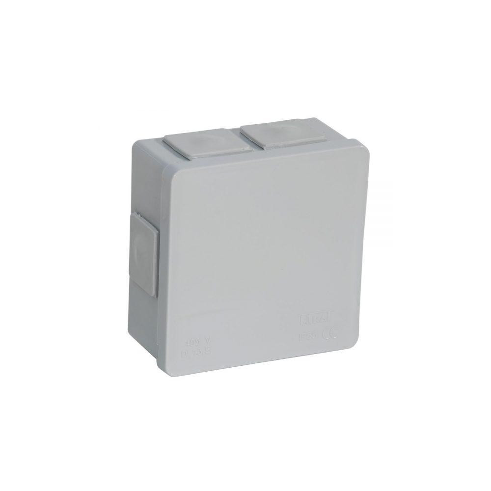 Puszka natynkowa pusta 6 wlotów viplast vp-02 klik szara ip55 86x86x40mm 002-03