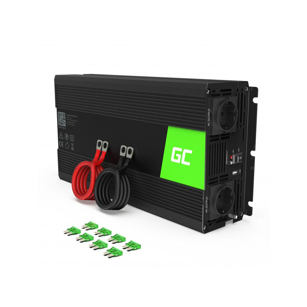 Przetwornica napięcia inwerter green cell 24v -  230v 1500w/3000w modyfikowana sinusoida inv24