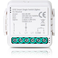Gise smart single switch no neutral zigbee | pojedynczy moduł przekaźnikowy bez n zigbee | gss-zb-nn