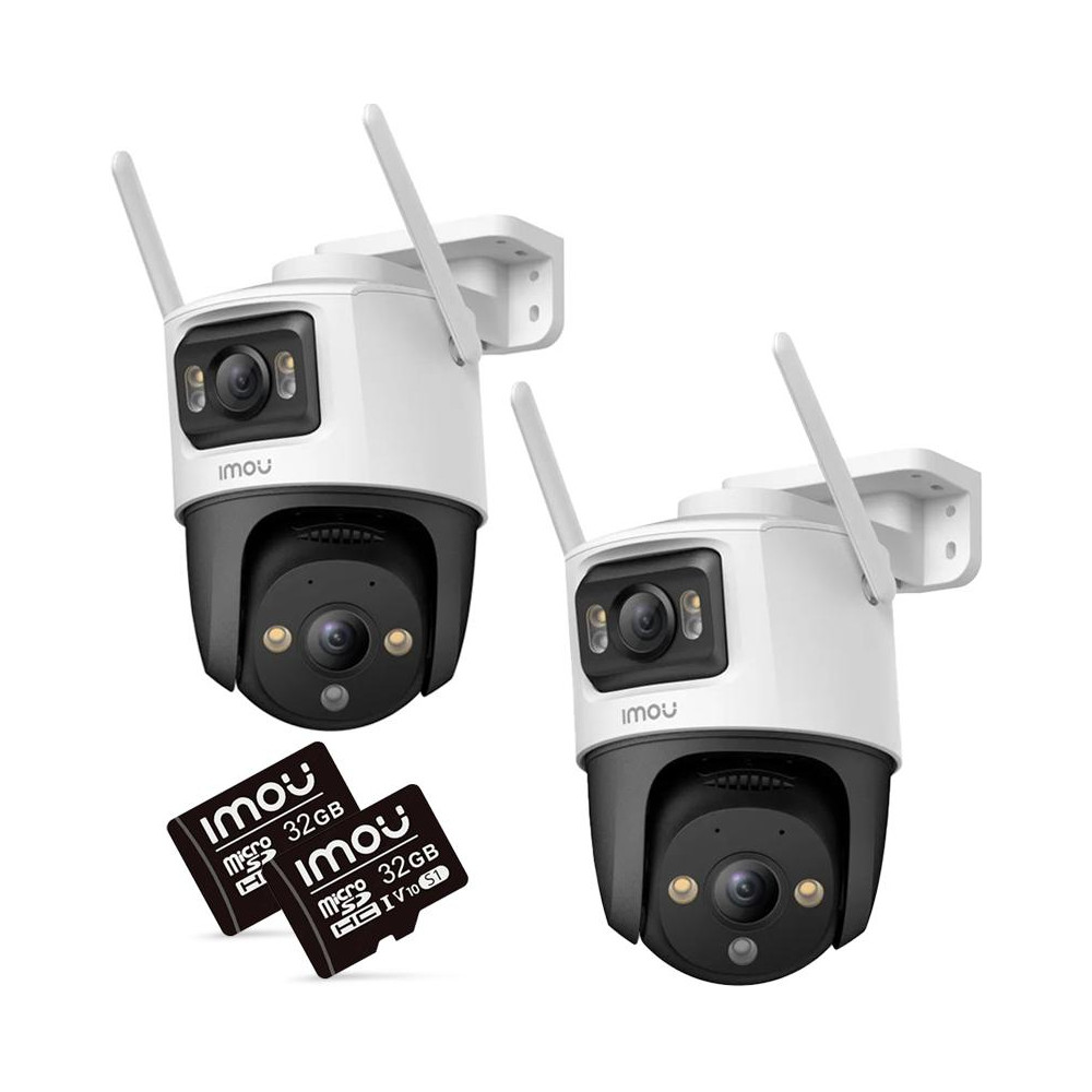 Zestaw 2 kamer ip imou cruiser dual 10mp (5mp + 5mp) z kartami pamięci 32gb