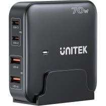 Unitek ładowarka biurkowa gan 70w 2xusb-a 2xusb-c