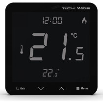 Przewodowy regulator pokojowy sinum czarny r-s3 tech sterowniki